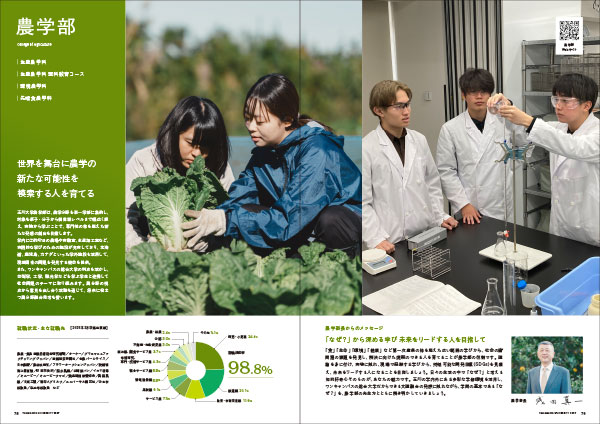大学案内パンフレット（農学部抜粋）