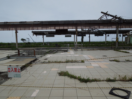 2014.7富岡駅工事が始まっていた