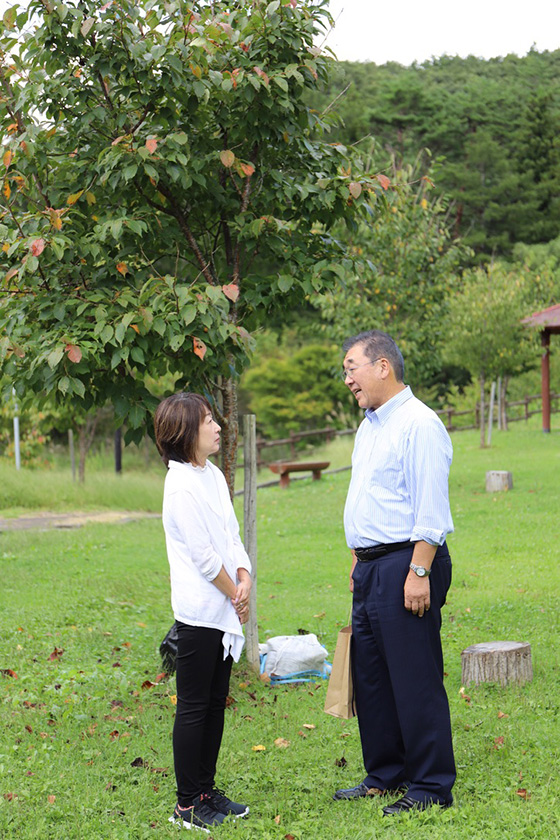 遠藤雄幸村長といわなの郷にて2019.9