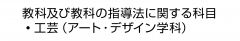 教科及び教科の指導法に関する科目　・工芸（アート・デザイン学科）